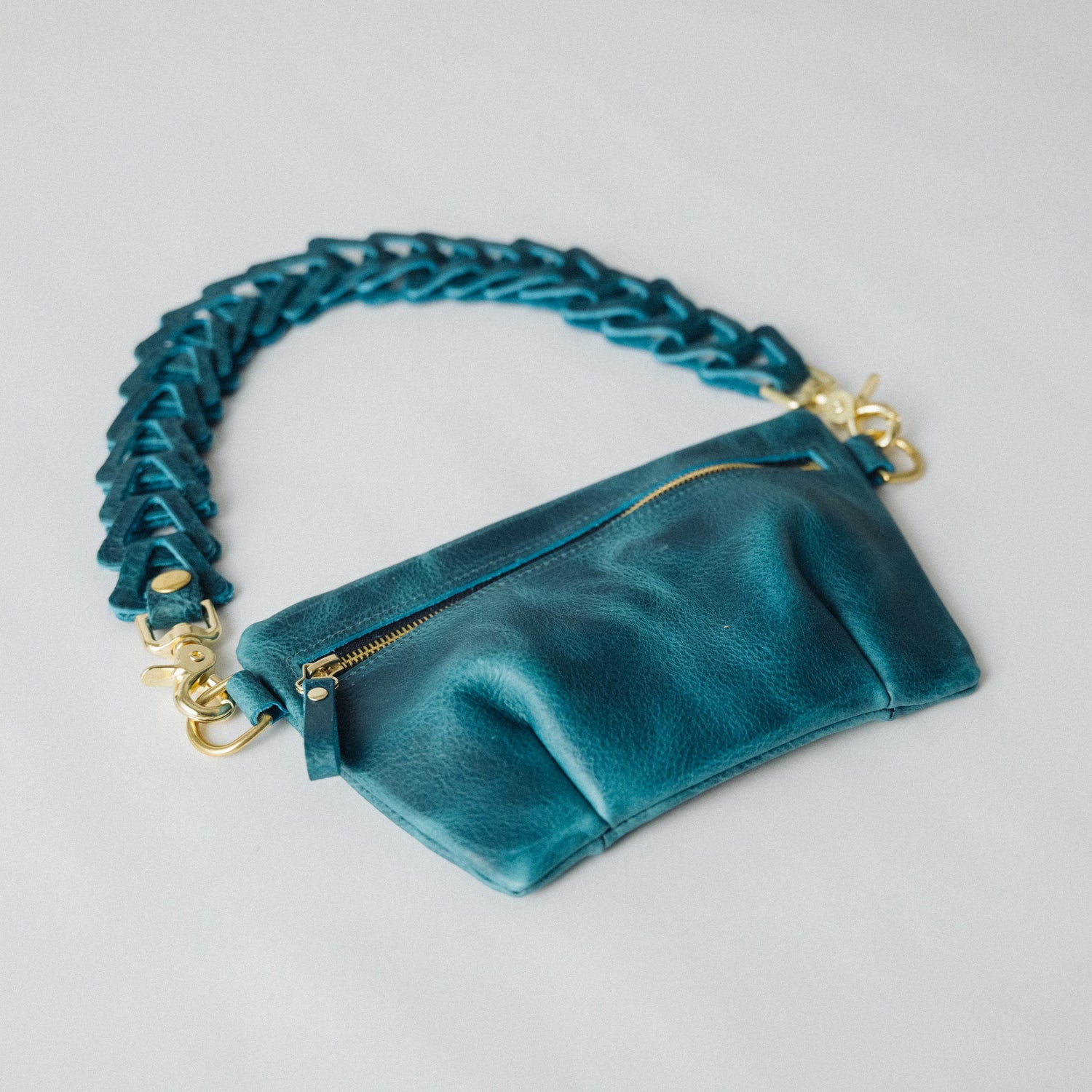 Petrol Blue Bison Belt Bag