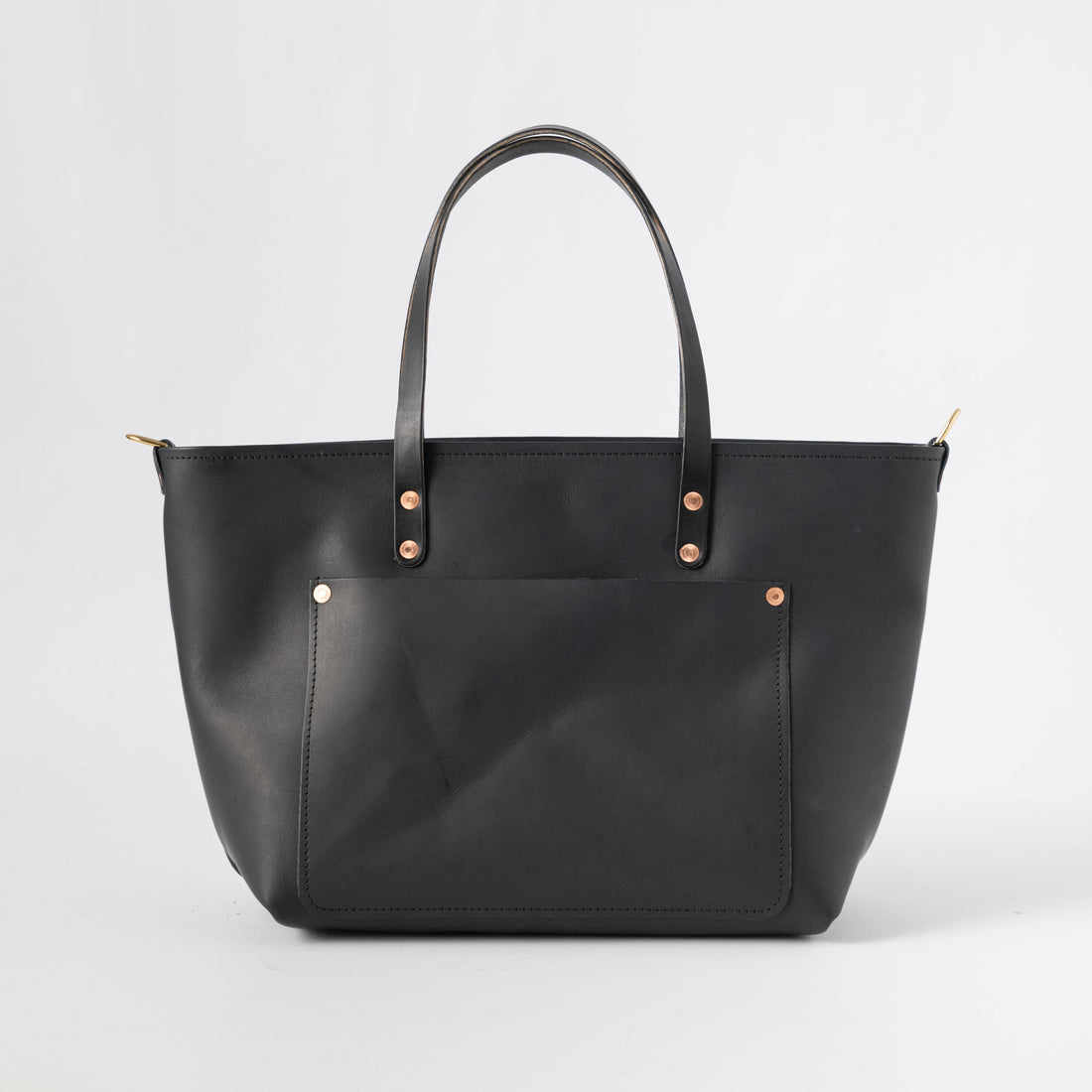 Black Vegetable Tanned Market Tote