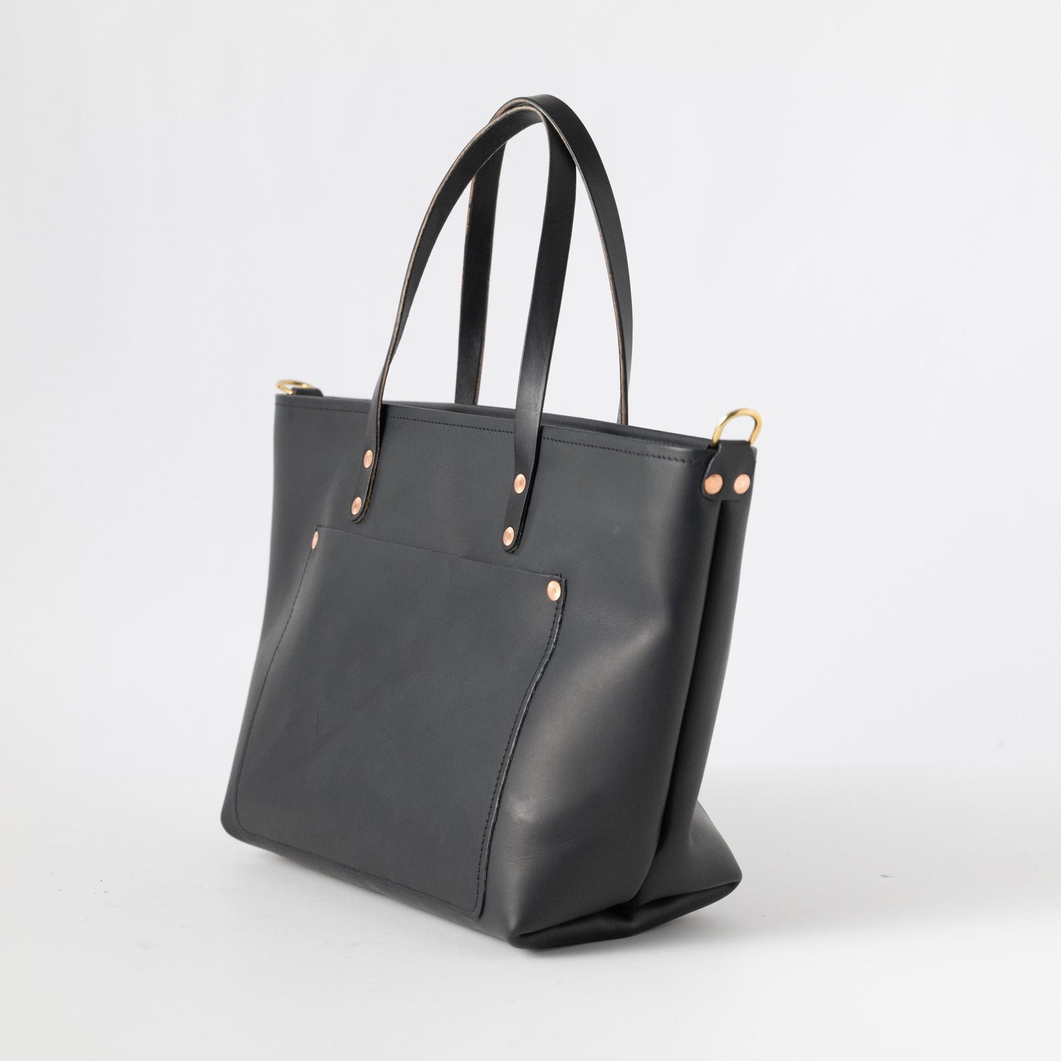 Black Vegetable Tanned Market Tote