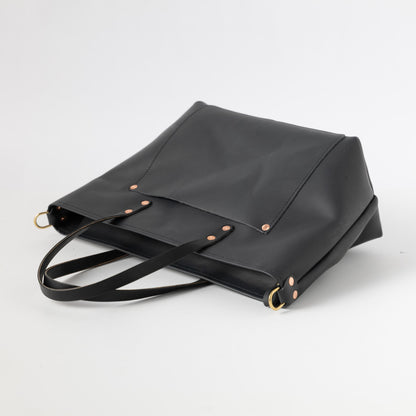 Black Vegetable Tanned Market Tote