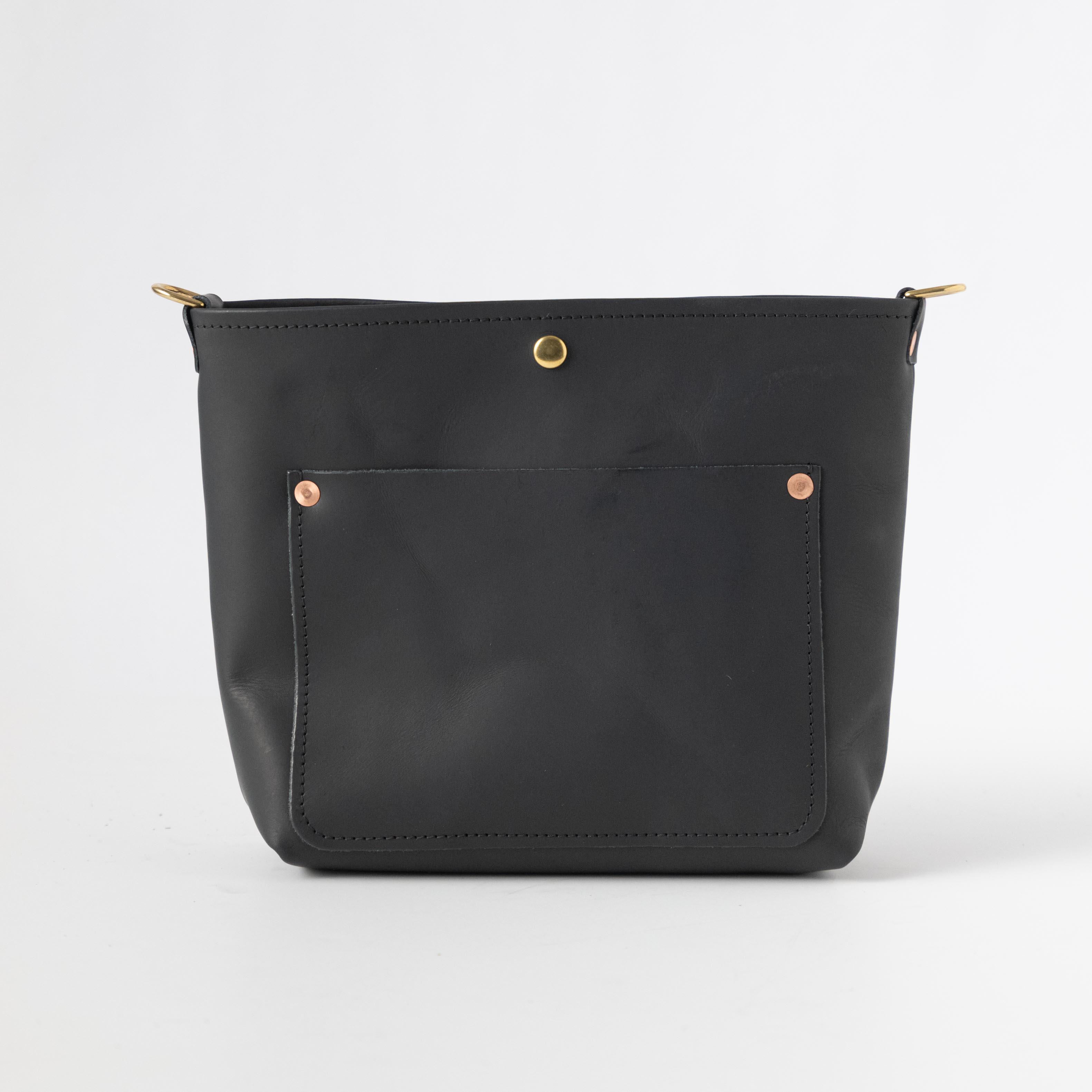 Black Vegetable Tanned Crossbody Travel Tote