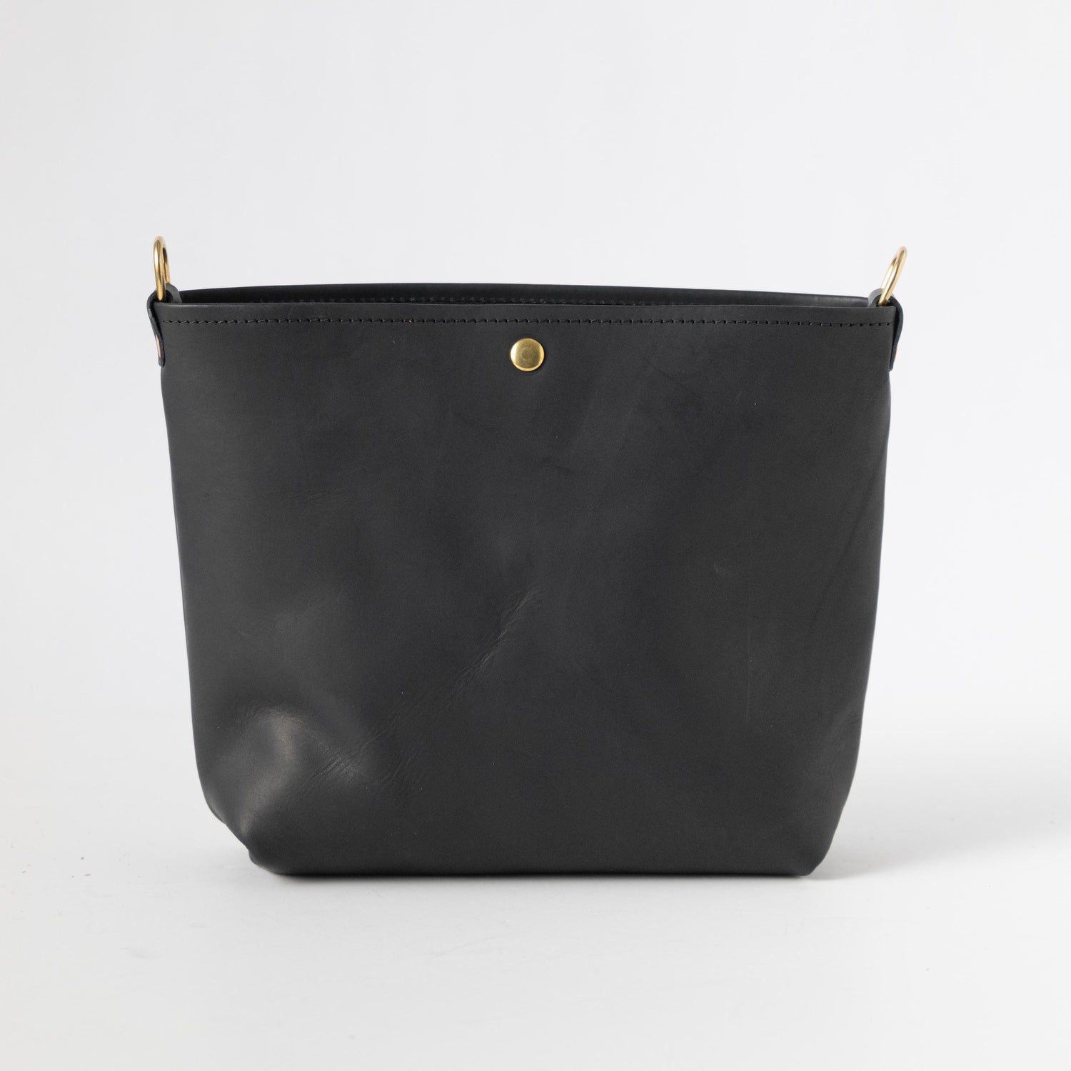 Black Vegetable Tanned Crossbody Travel Tote