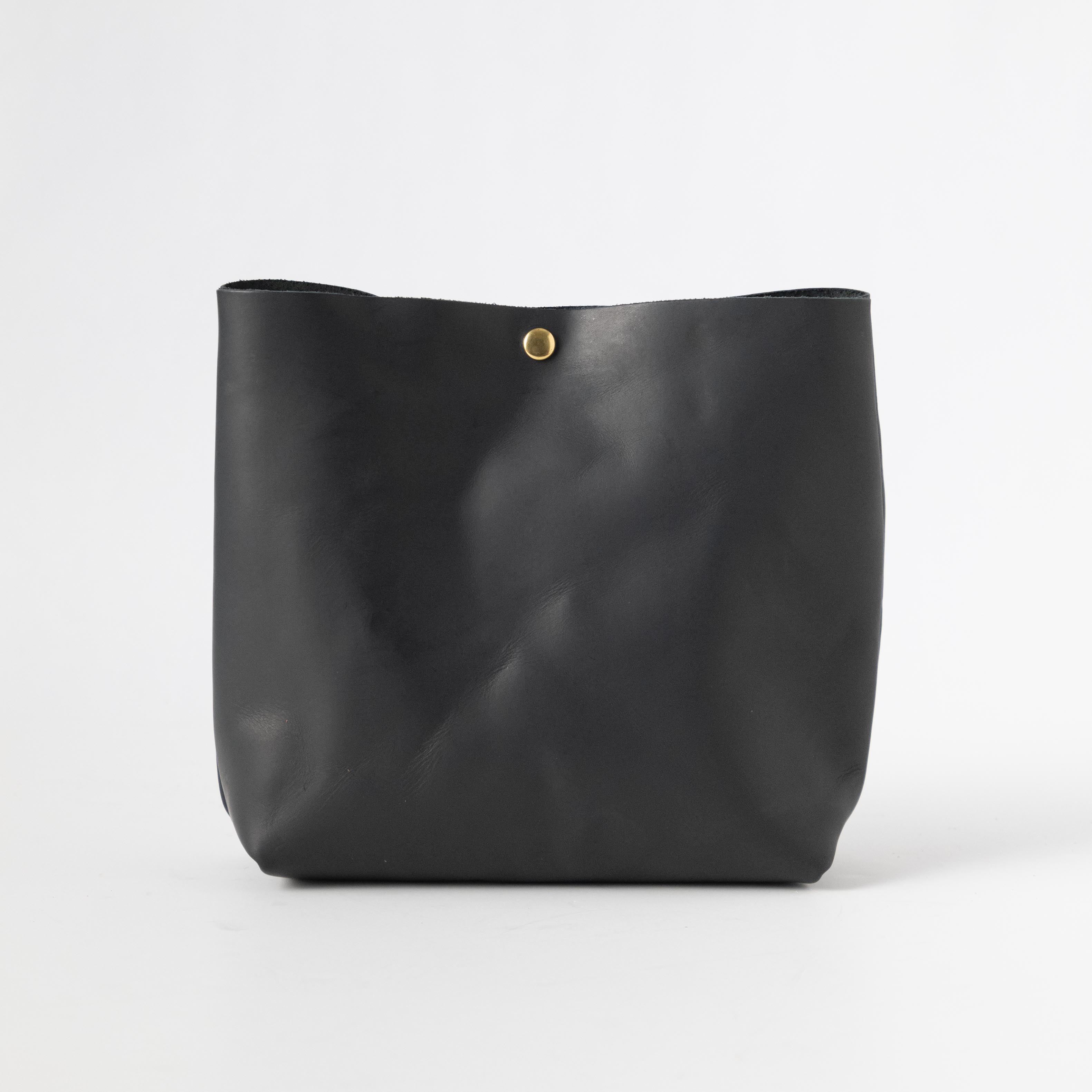 Black Vegetable Tanned Crossbody Tote