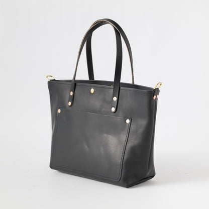 Black Vegetable Tanned East West Travel Tote