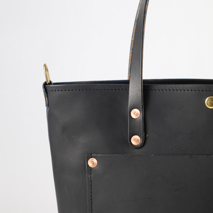 Black Vegetable Tanned Travel Tote