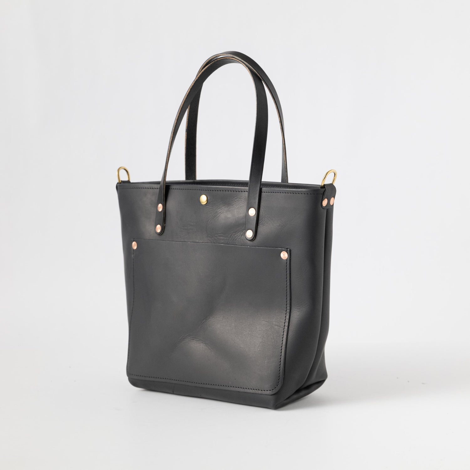 Black Vegetable Tanned Travel Tote