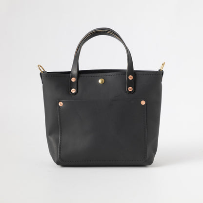 Black Vegetable Tanned Mini Travel Tote