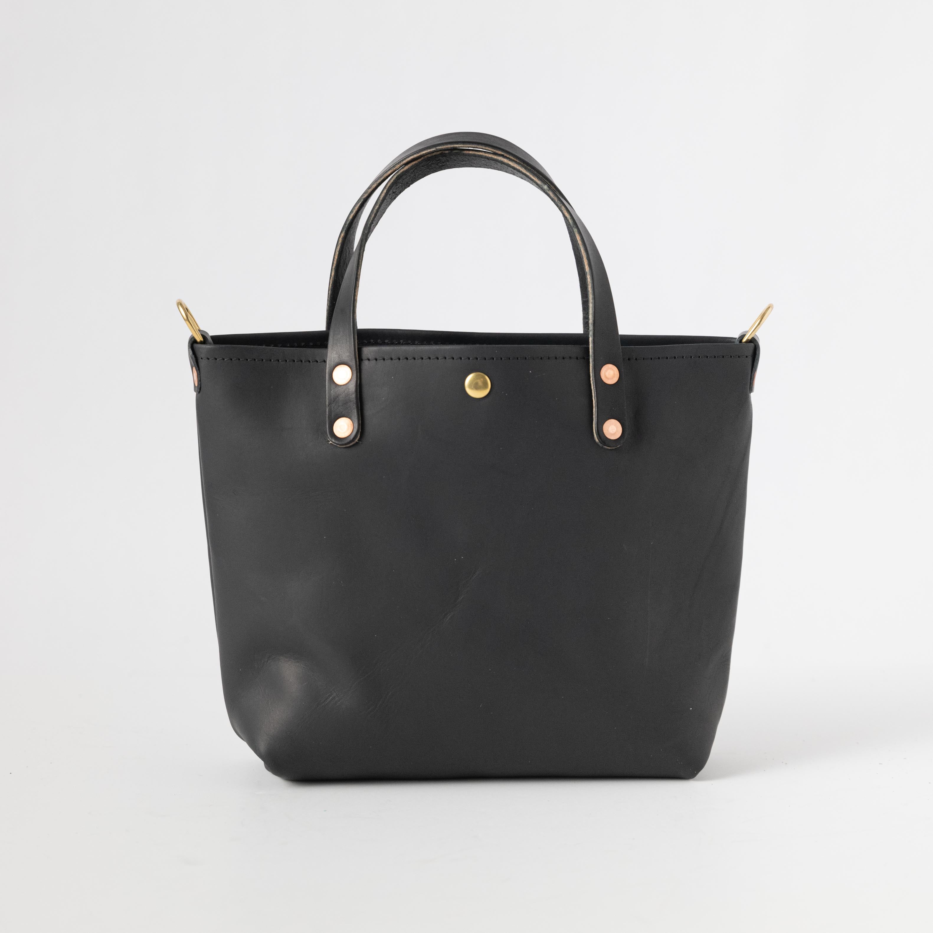 Black Vegetable Tanned Mini Travel Tote