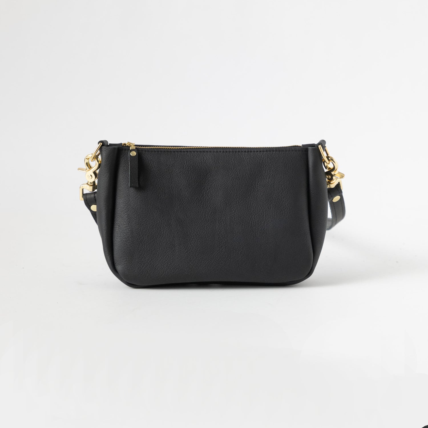 Black Vegetable Tanned Mini Crossbody Bag