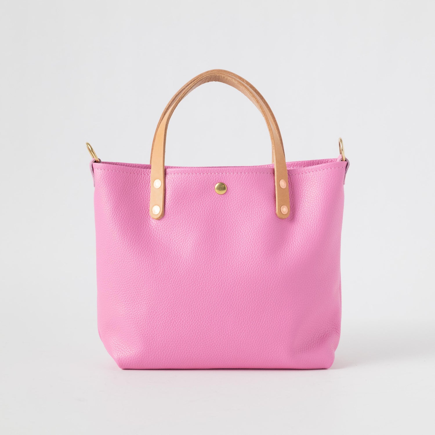 Pink Italian Pebbled Mini Travel Tote