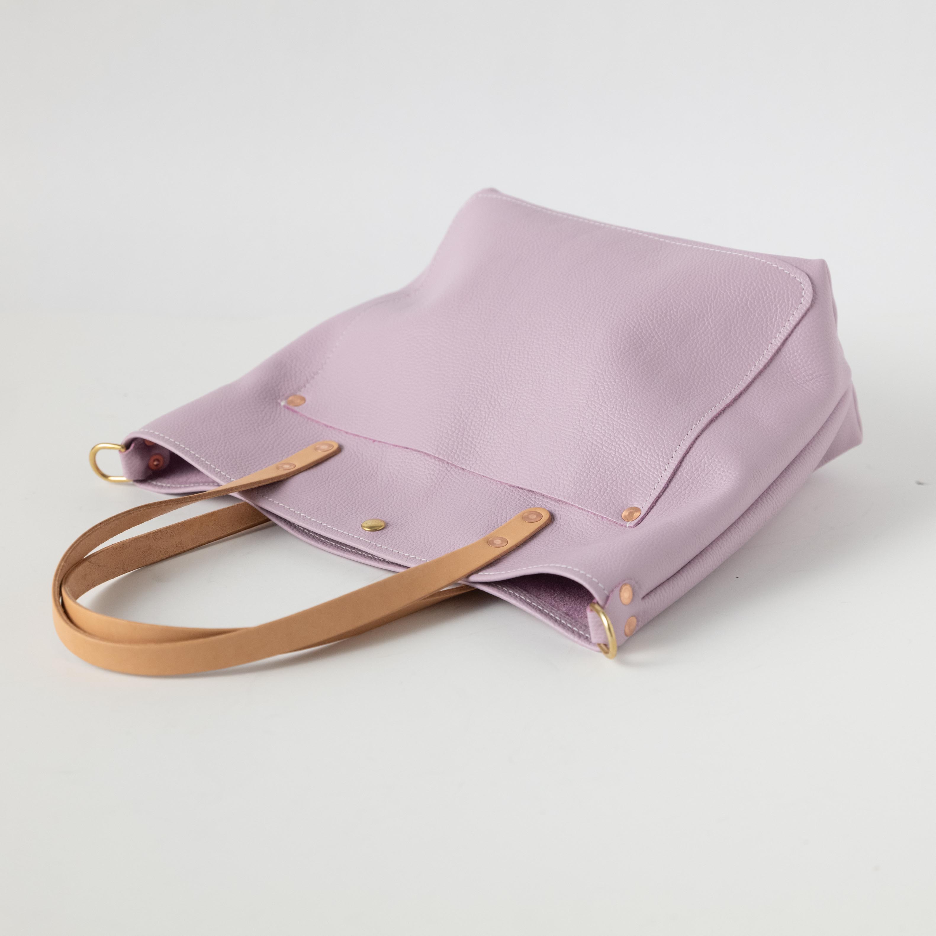 Lilac Italian Pebbled Travel Tote