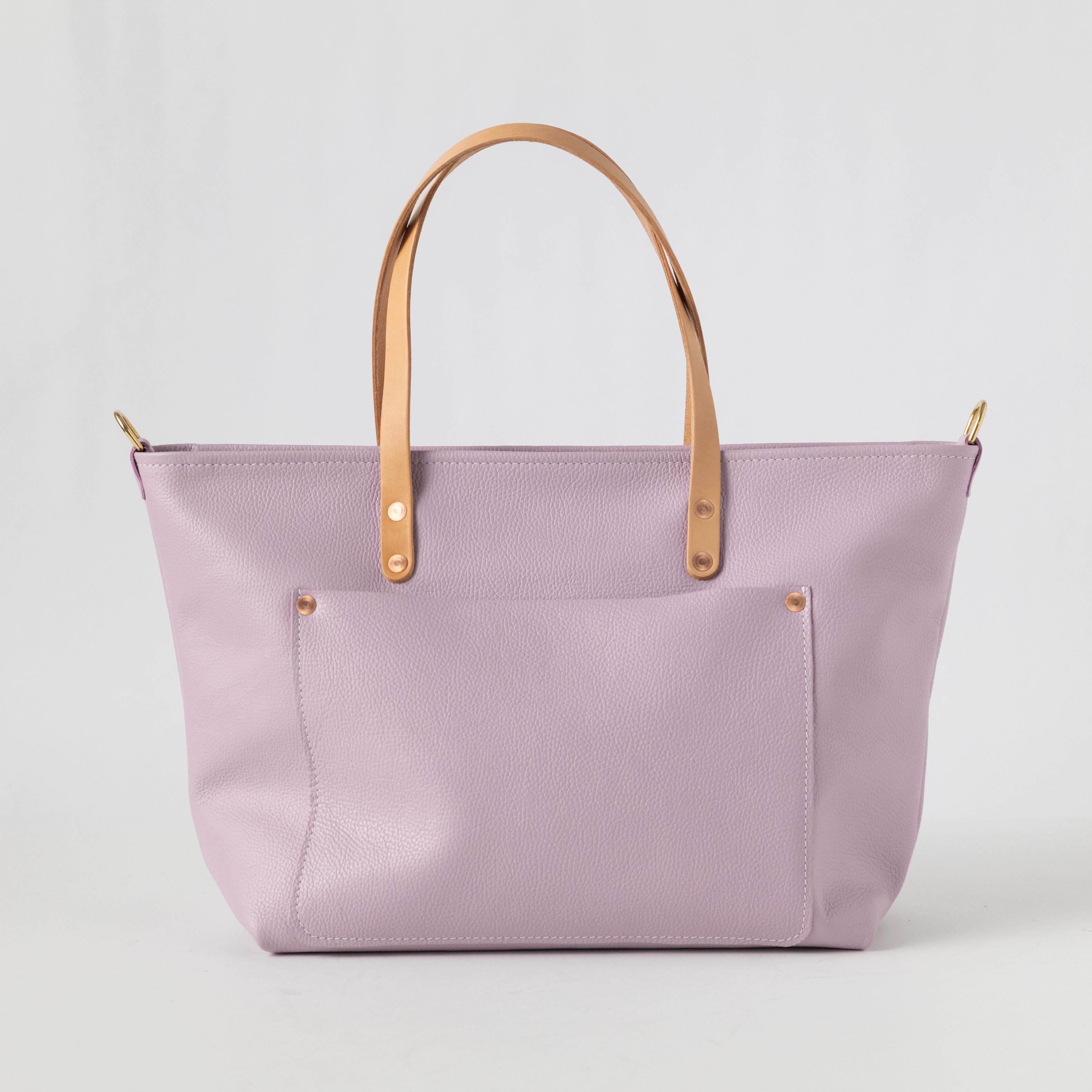 Lilac Italian Pebbled Market Tote