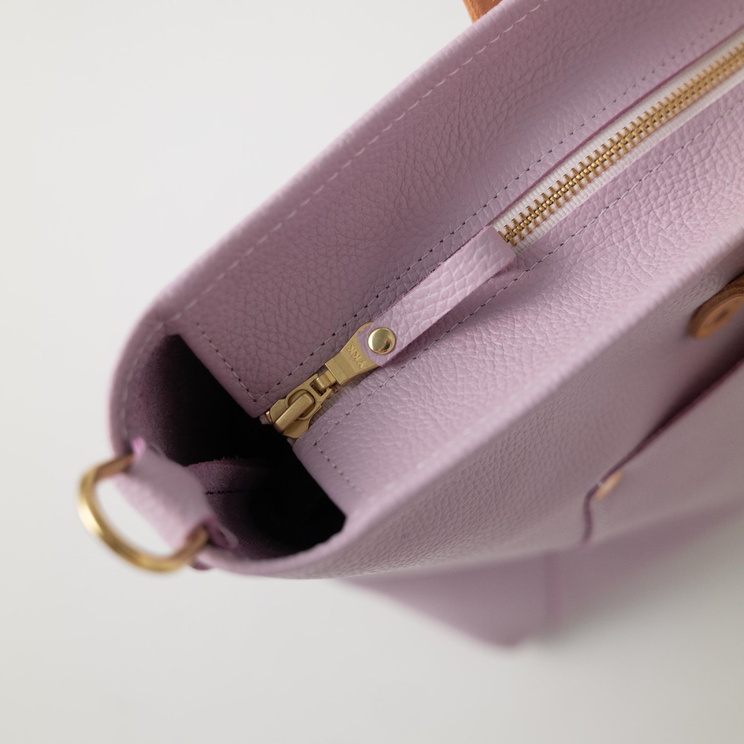 Lilac Italian Pebbled Market Tote