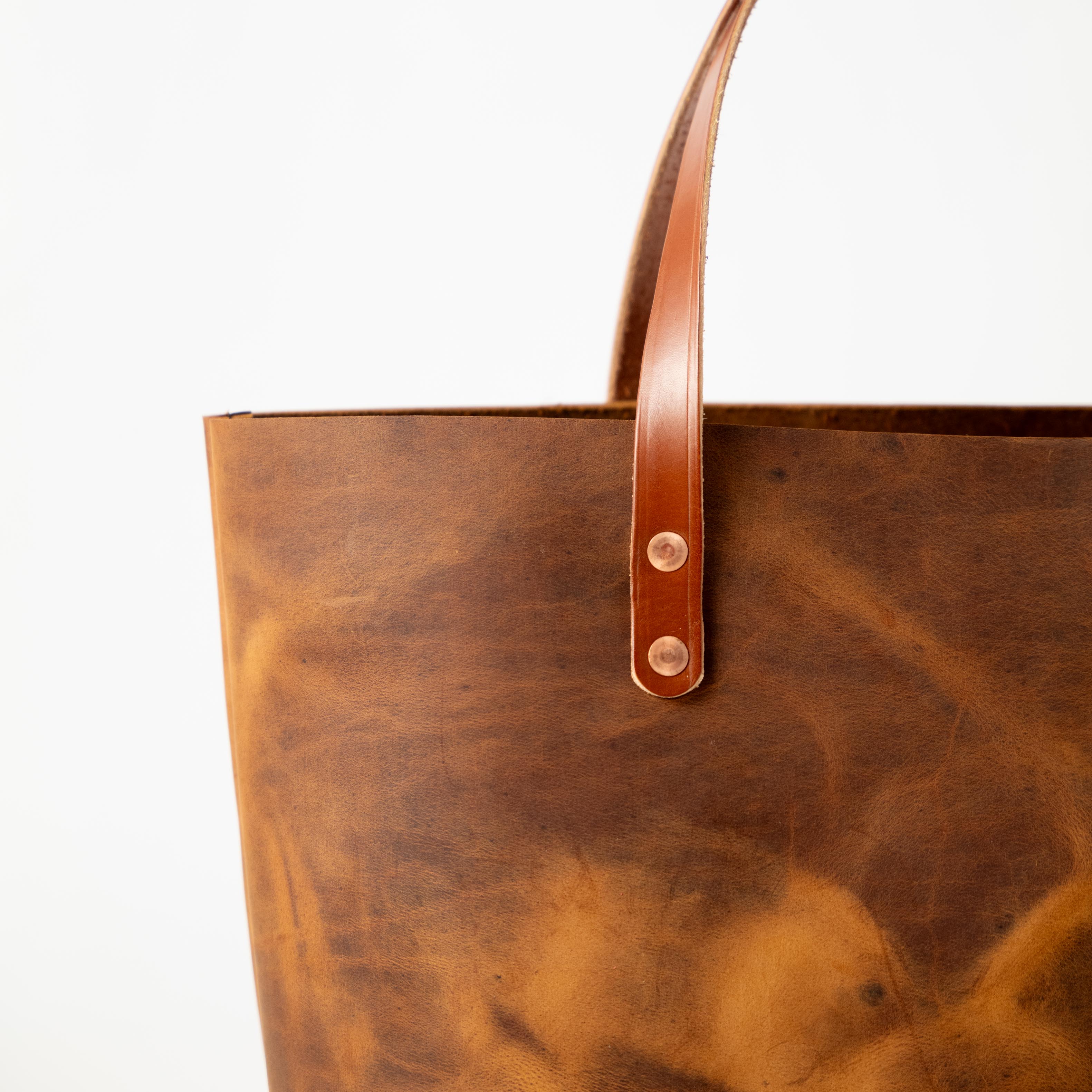 Rustic Tan East West Travel Tote