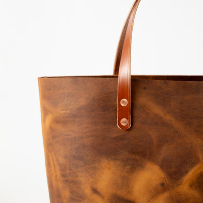 Rustic Tan East West Travel Tote