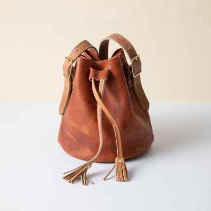 English Tan/Natural  Dublin Bucket Bag