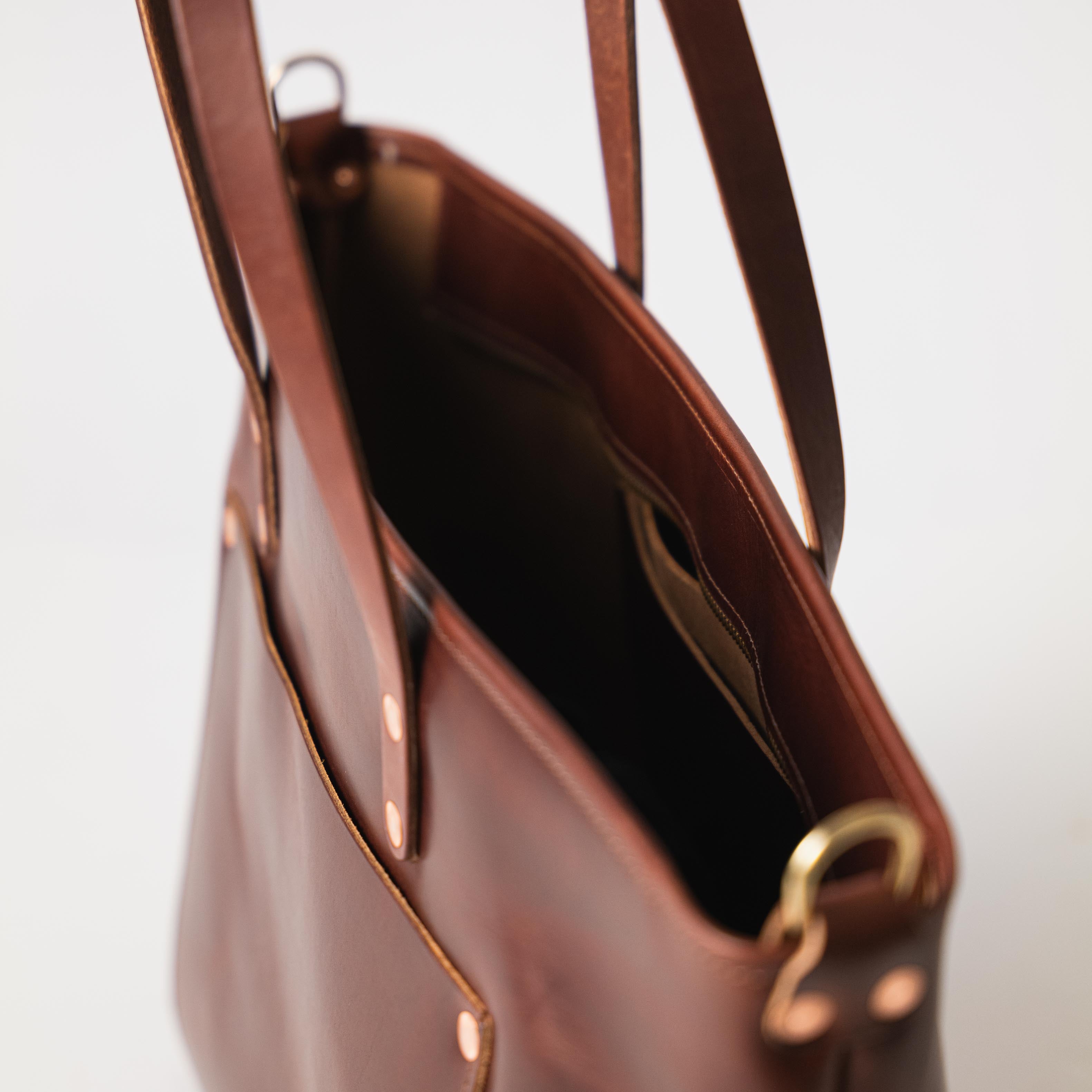 British Tan Double Shot Market Tote