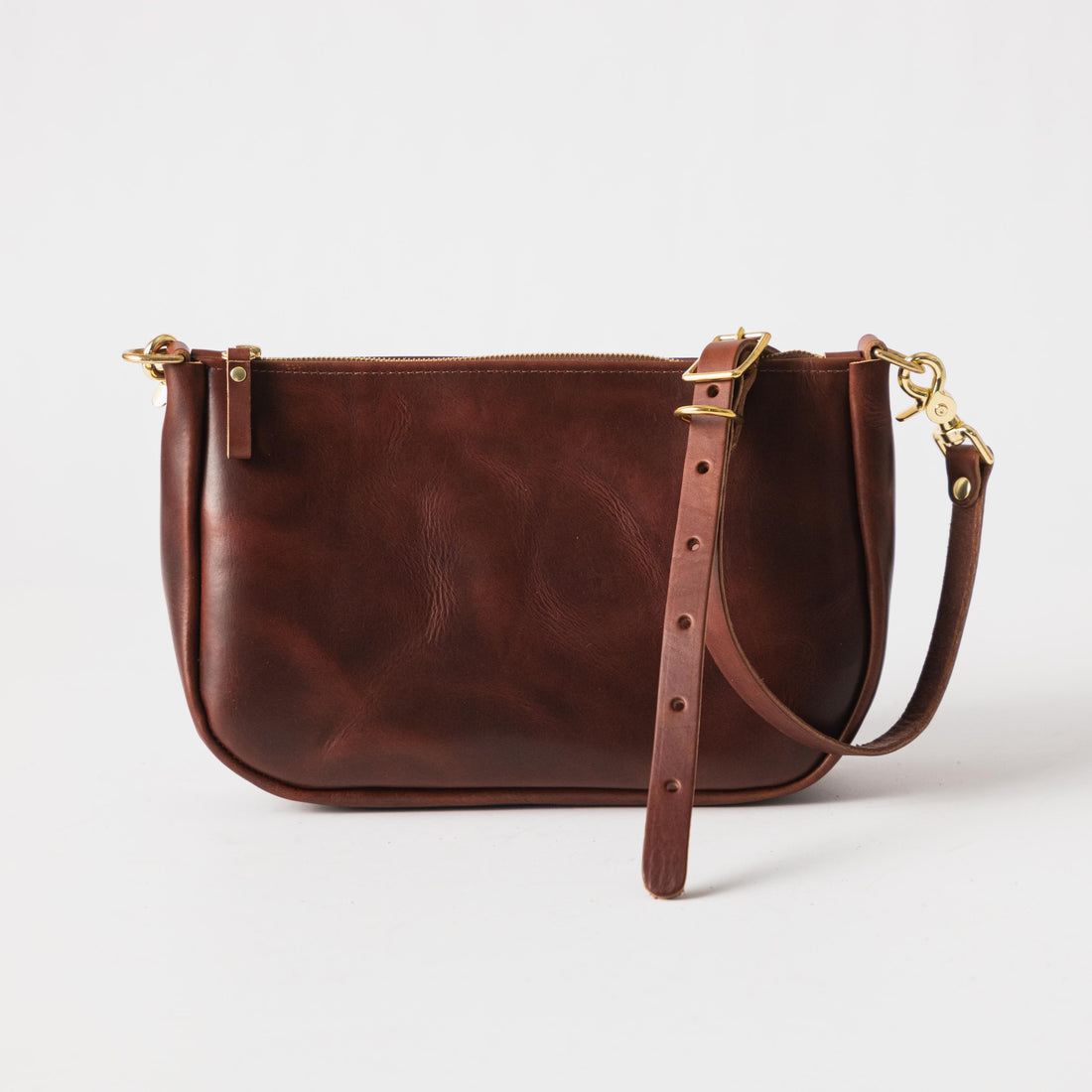 British Tan Double Shot Crossbody Bag