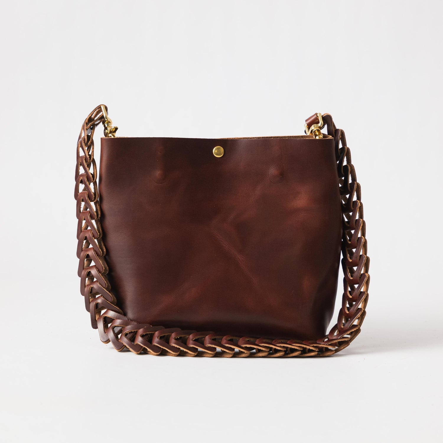 British Tan Double Crossbody Tote