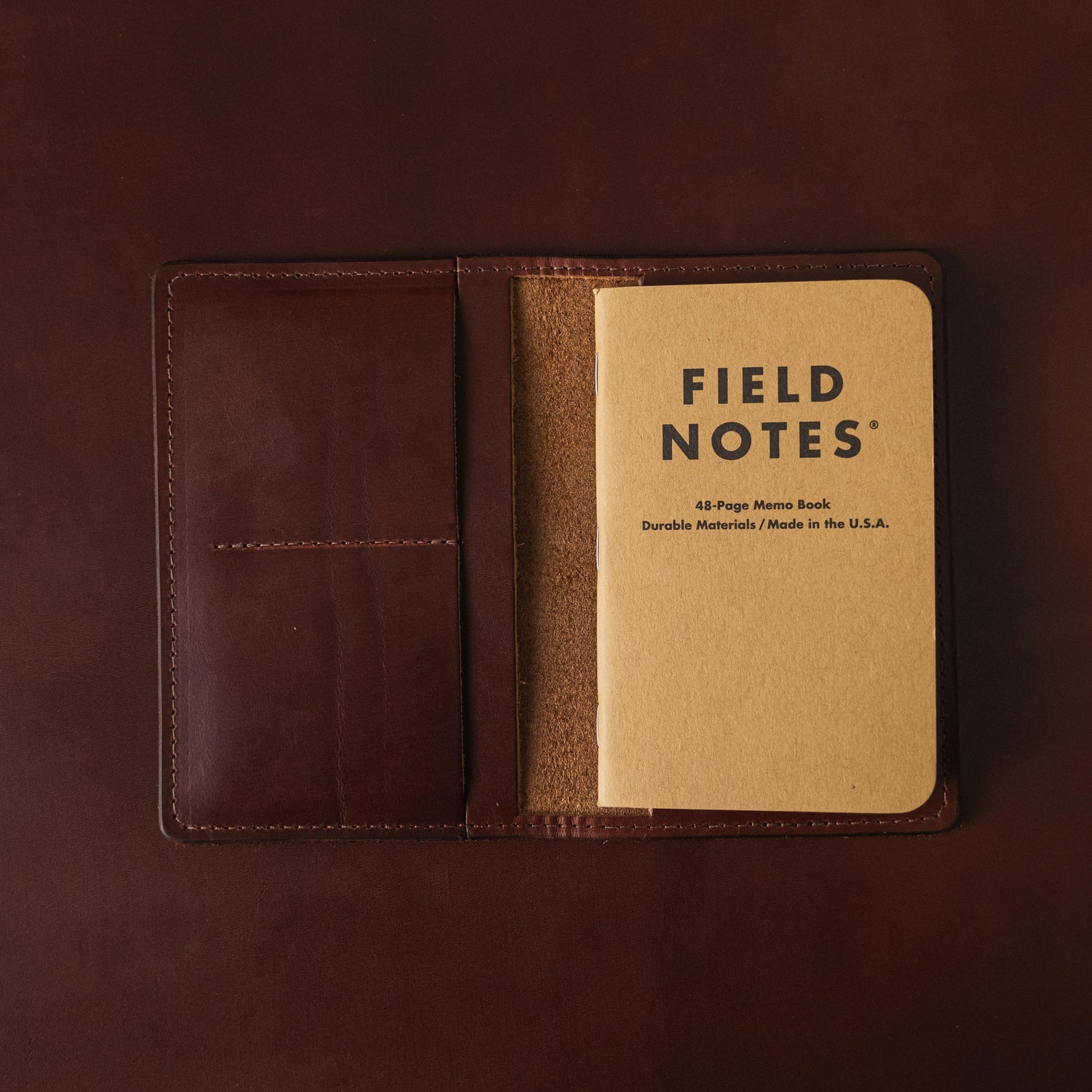 British Tan Double Shot Passport Wallet