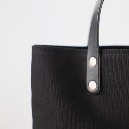 Black Canvas Mini Panel Tote