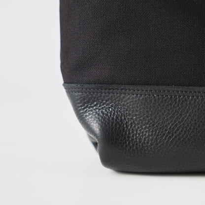 Black Canvas Mini Panel Tote