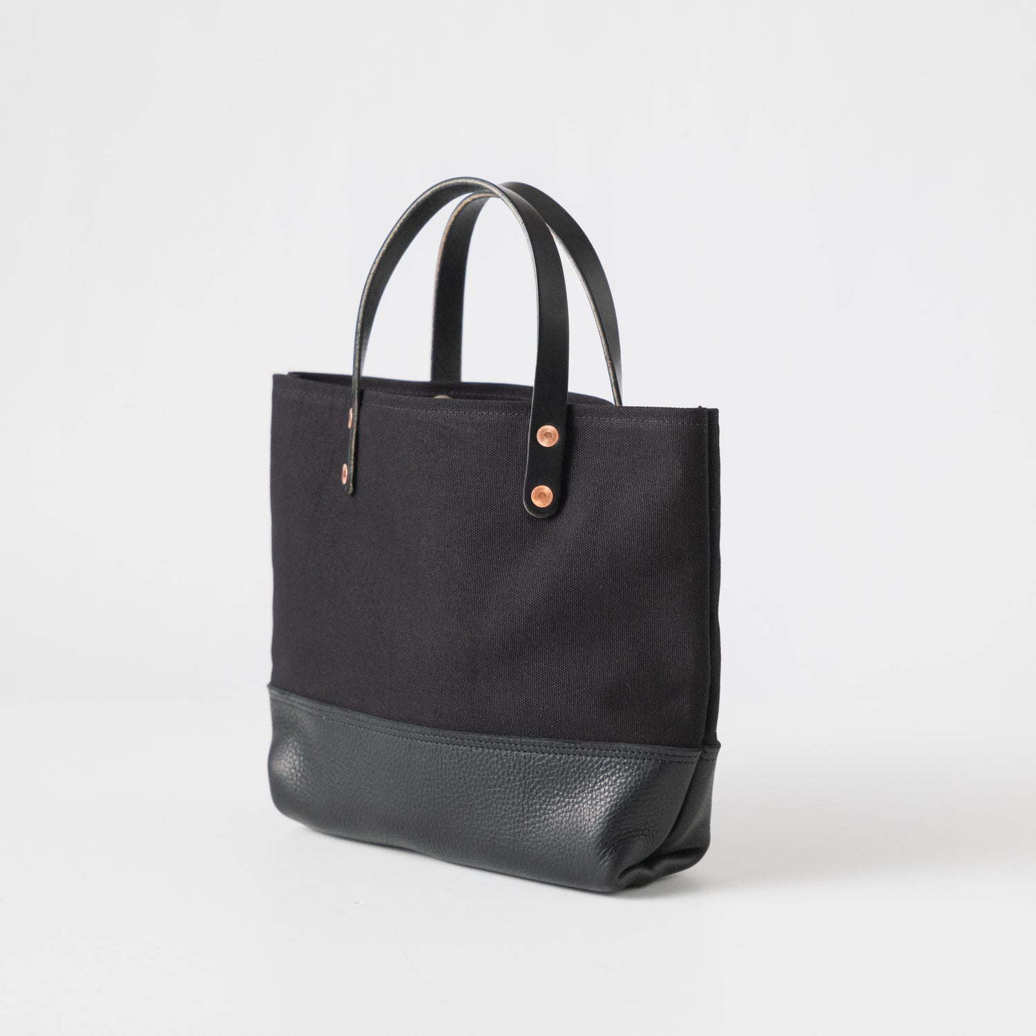 Black Canvas Mini Panel Tote