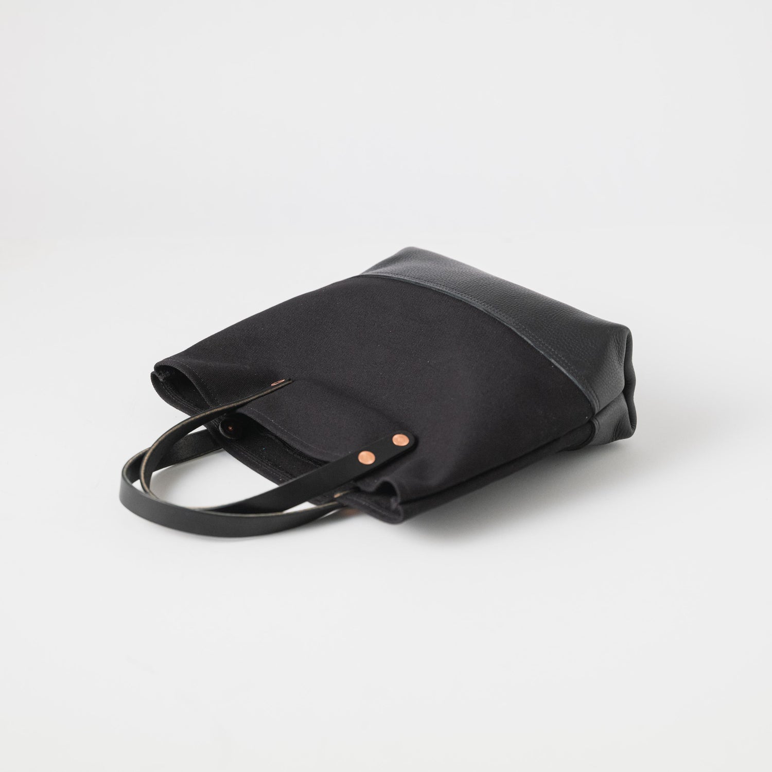 Black Canvas Mini Panel Tote