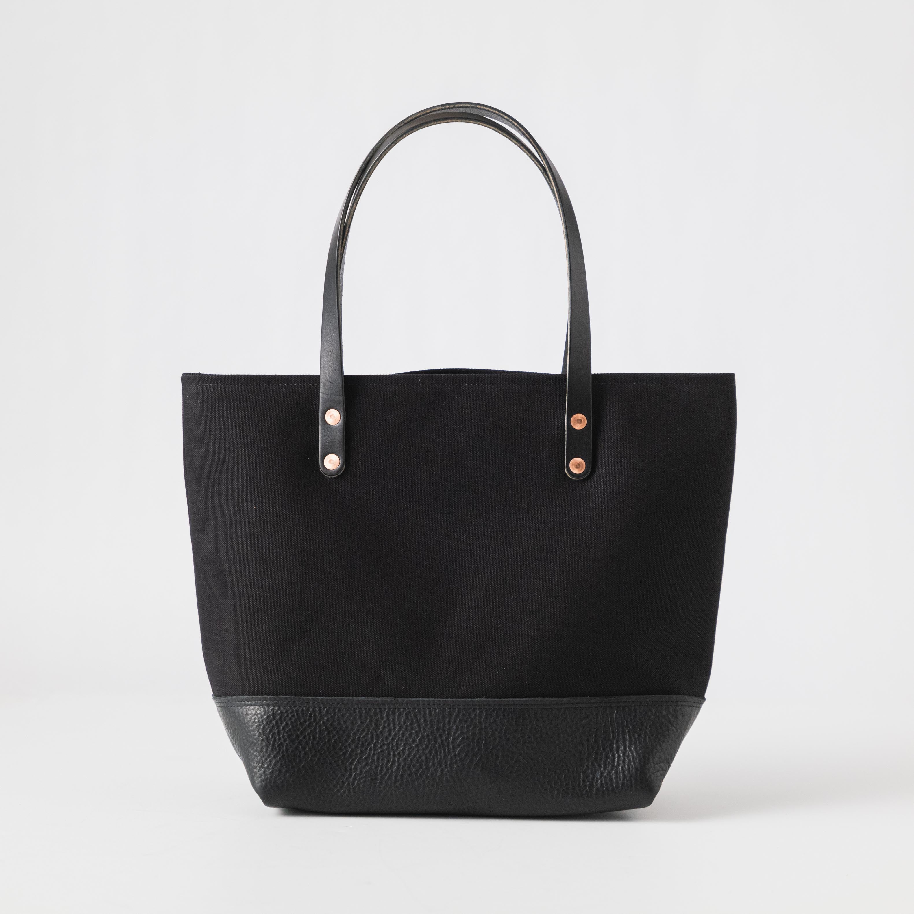 Black Canvas Panel Tote