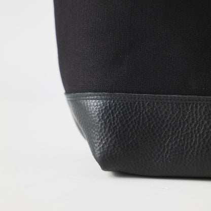 Black Canvas Panel Tote