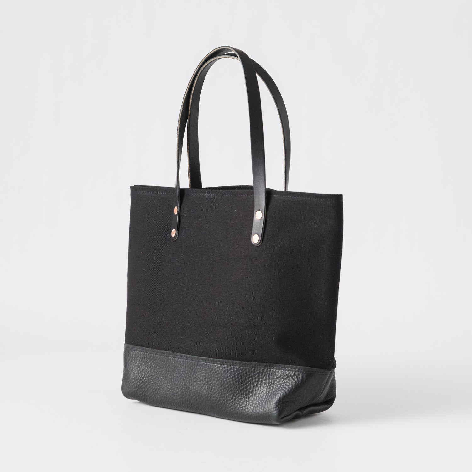 Black Canvas Panel Tote