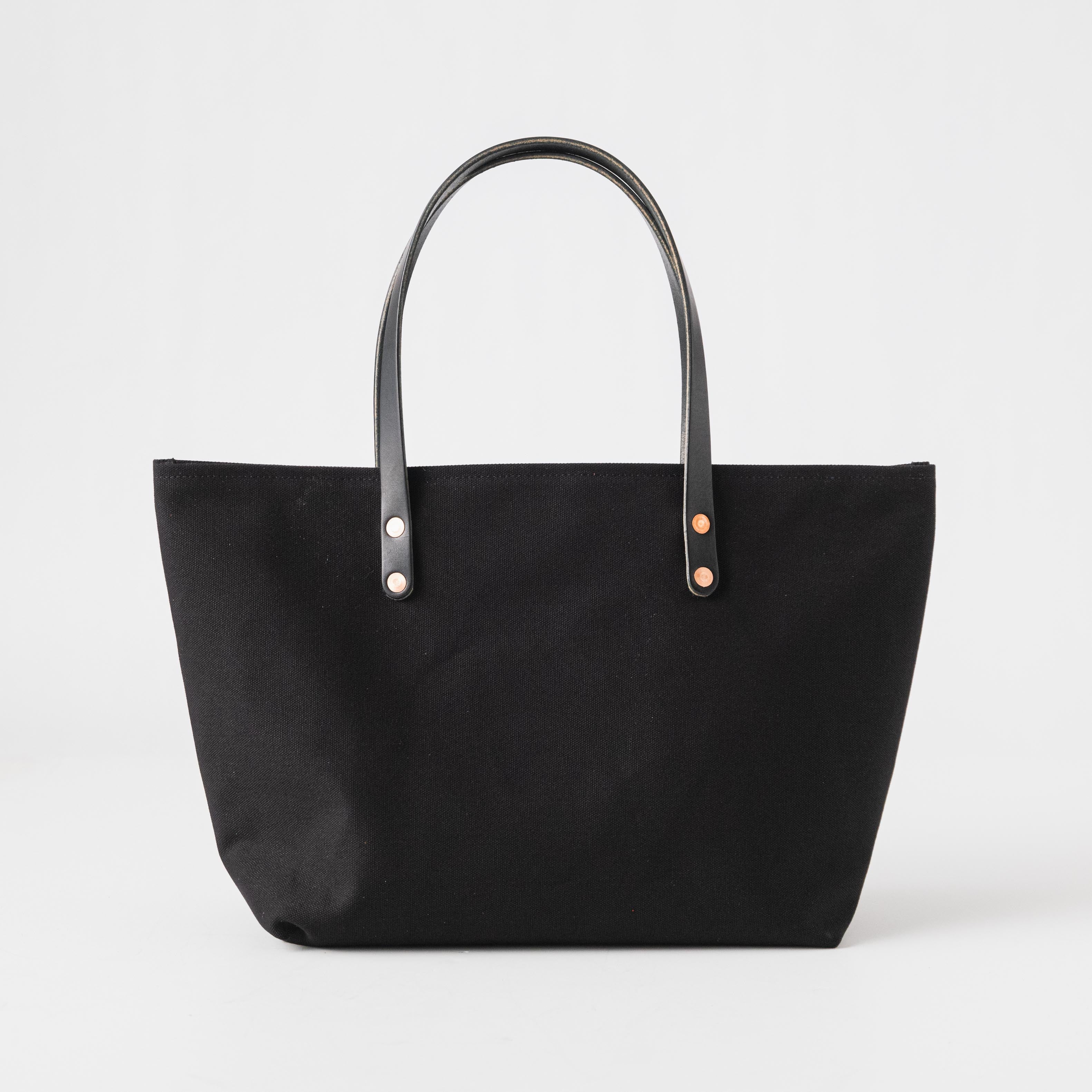 Black Canvas East West Tote