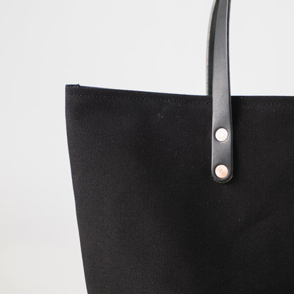 Black Canvas East West Tote