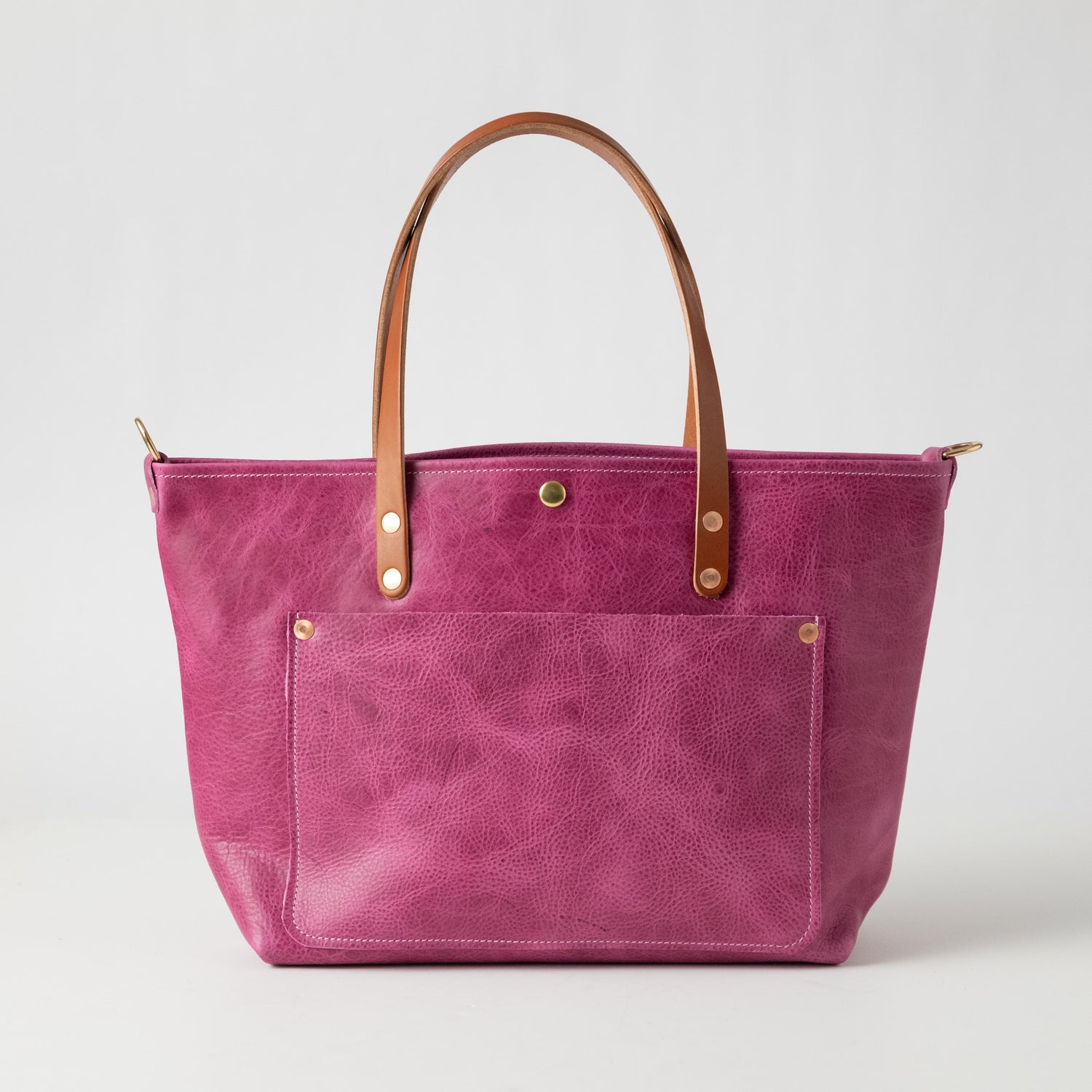 Pink Bulldog East West Travel Tote