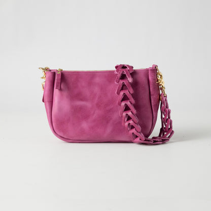 Pink Bulldog Medium Crossbody Bag