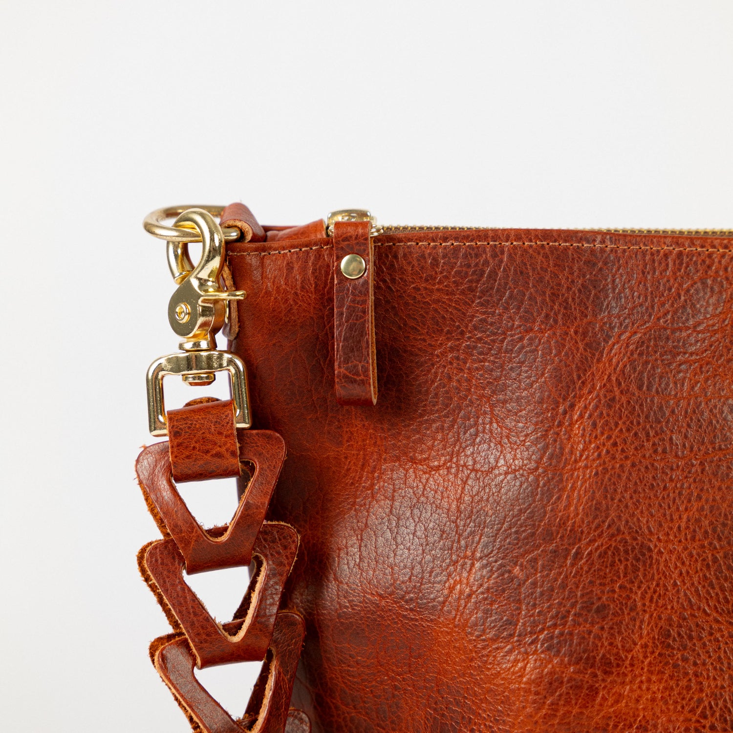 Whiskey Navajo Bison Zip-Top Bucket Bag