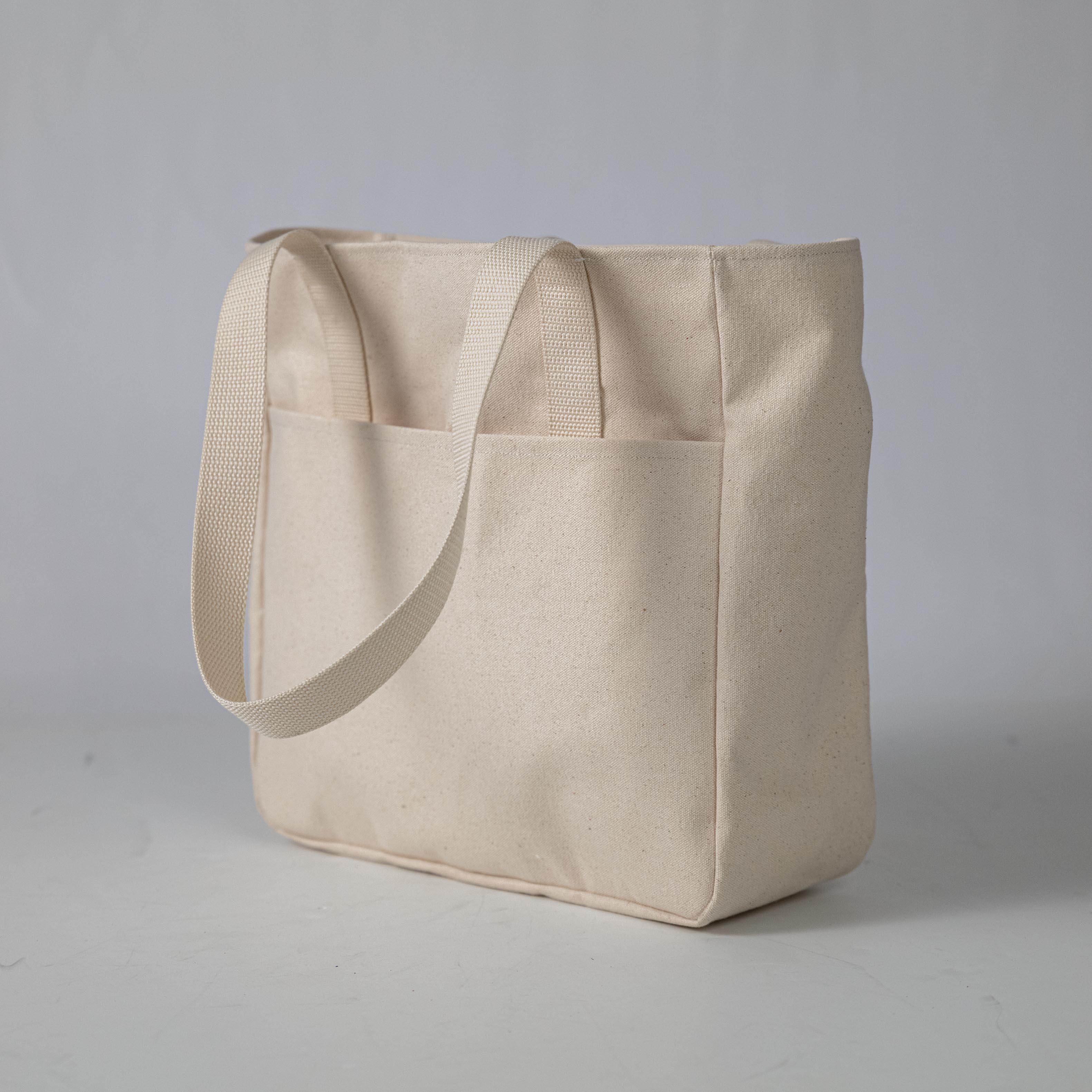 Heather Blue Canvas Carryall