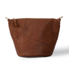 Tan Crunch Zip-Top Bucket Bag
