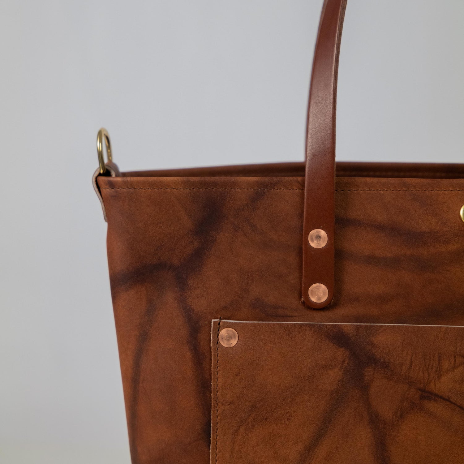 Tan Crunch East West Travel Tote