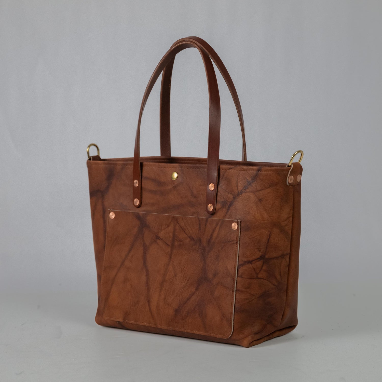 Tan Crunch East West Travel Tote