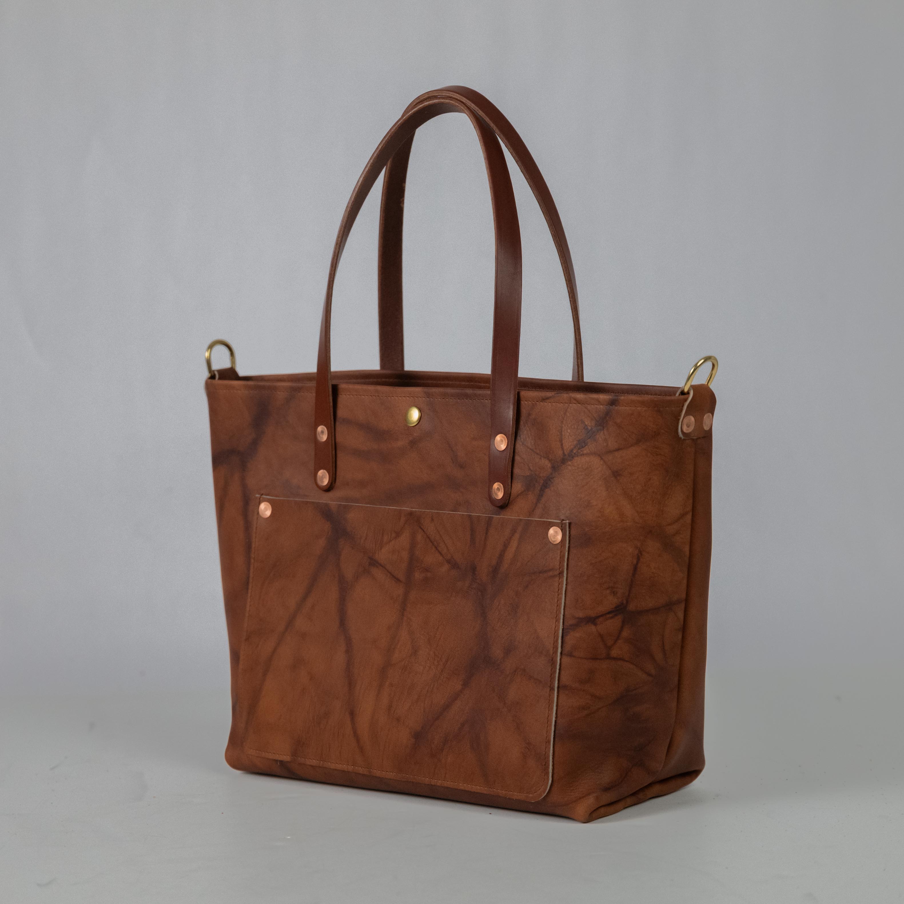 Tan Crunch East West Travel Tote