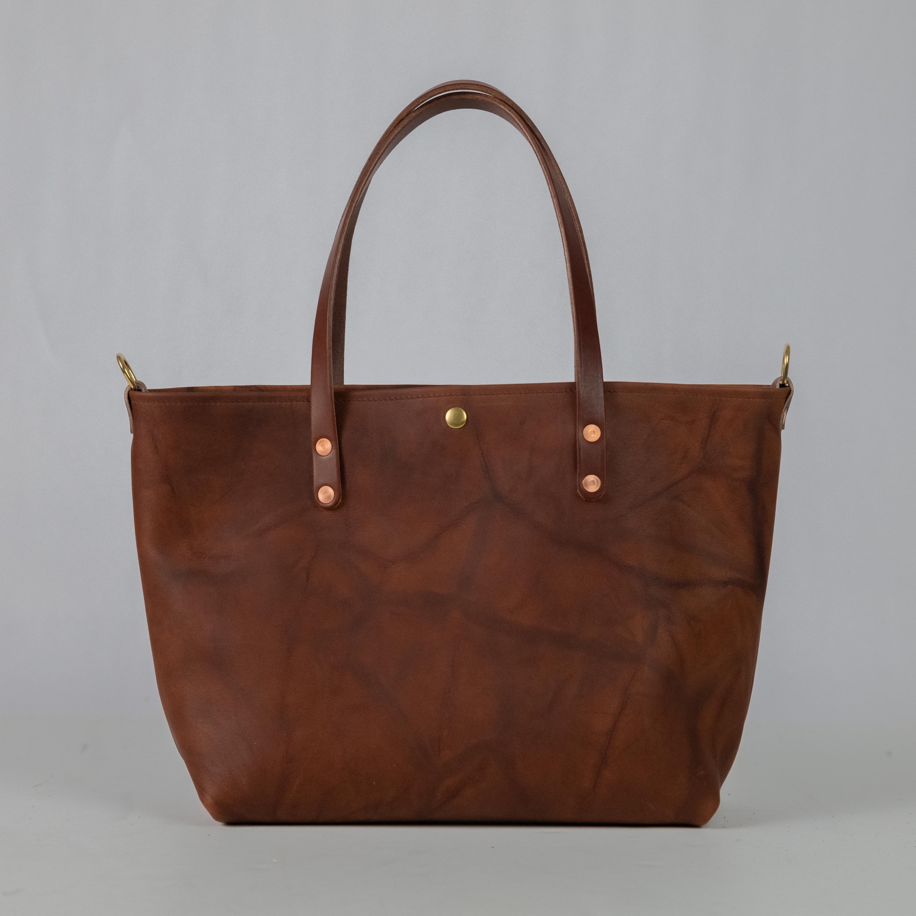 Tan Crunch East West Travel Tote