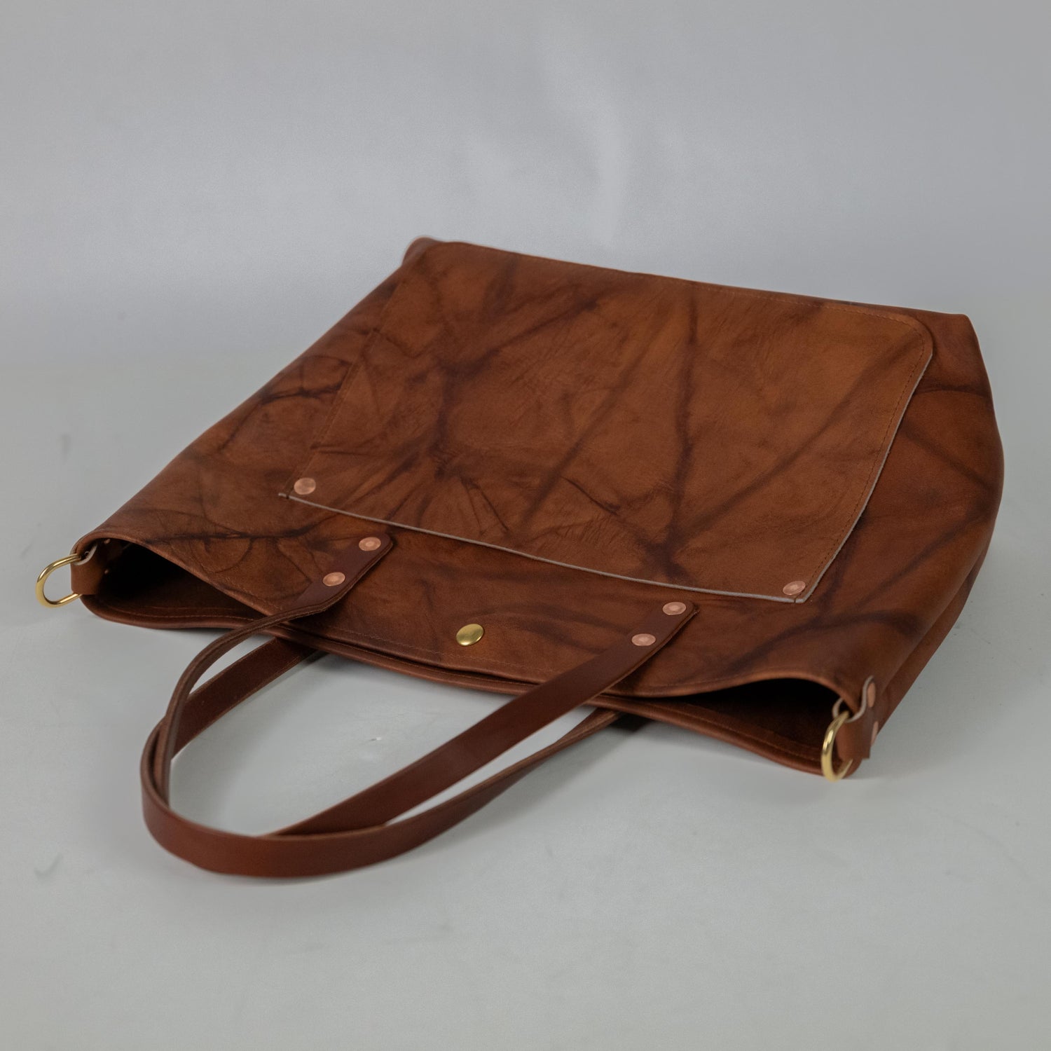Tan Crunch East West Travel Tote