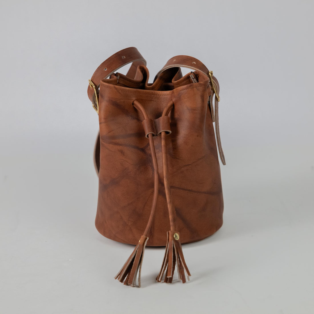 Tan Crunch Bucket Bag