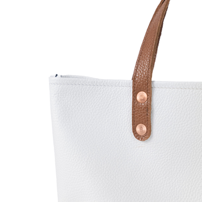 Italian Pebbled Panel Tote