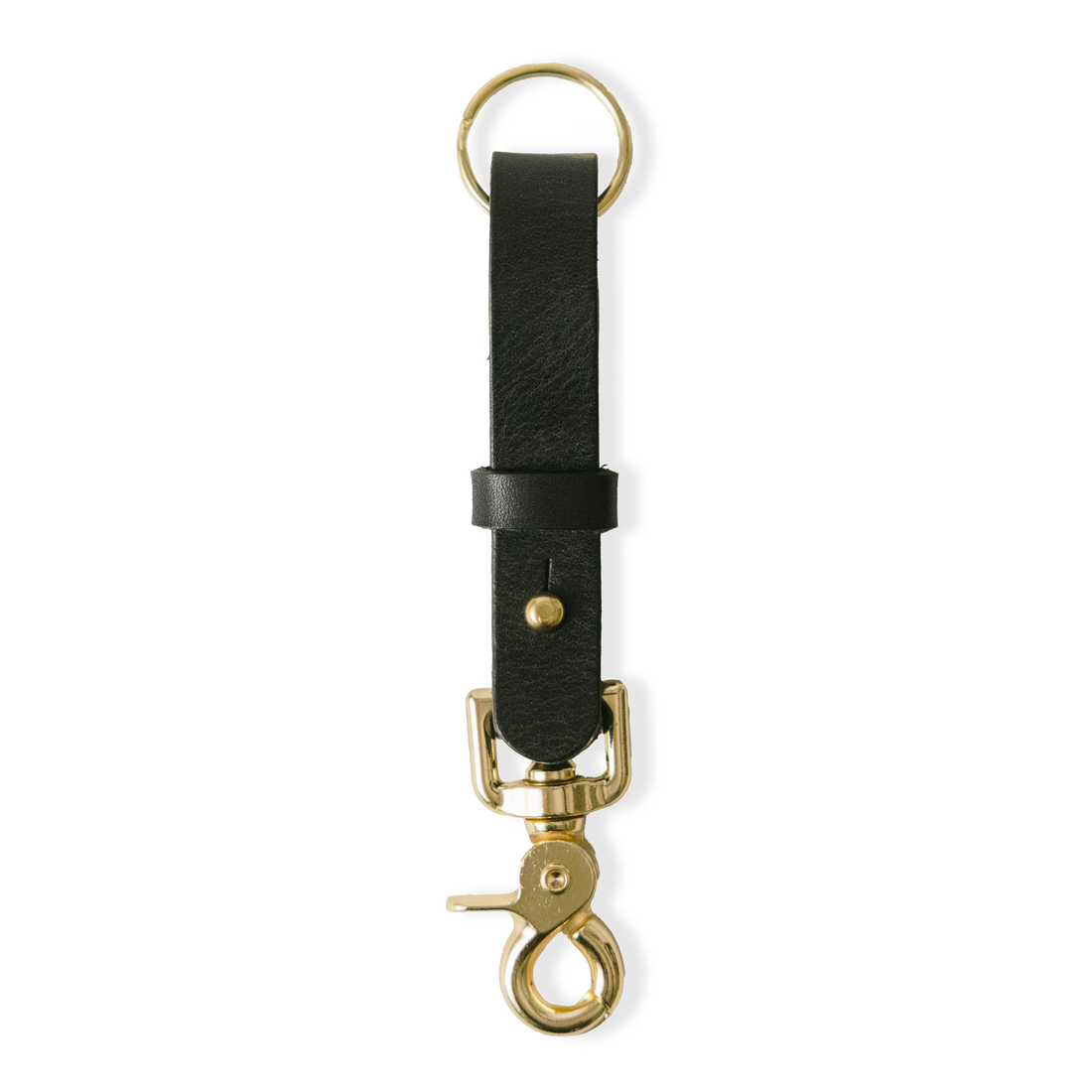 Black Hotel Key Fob | Leather Keychain made in America at