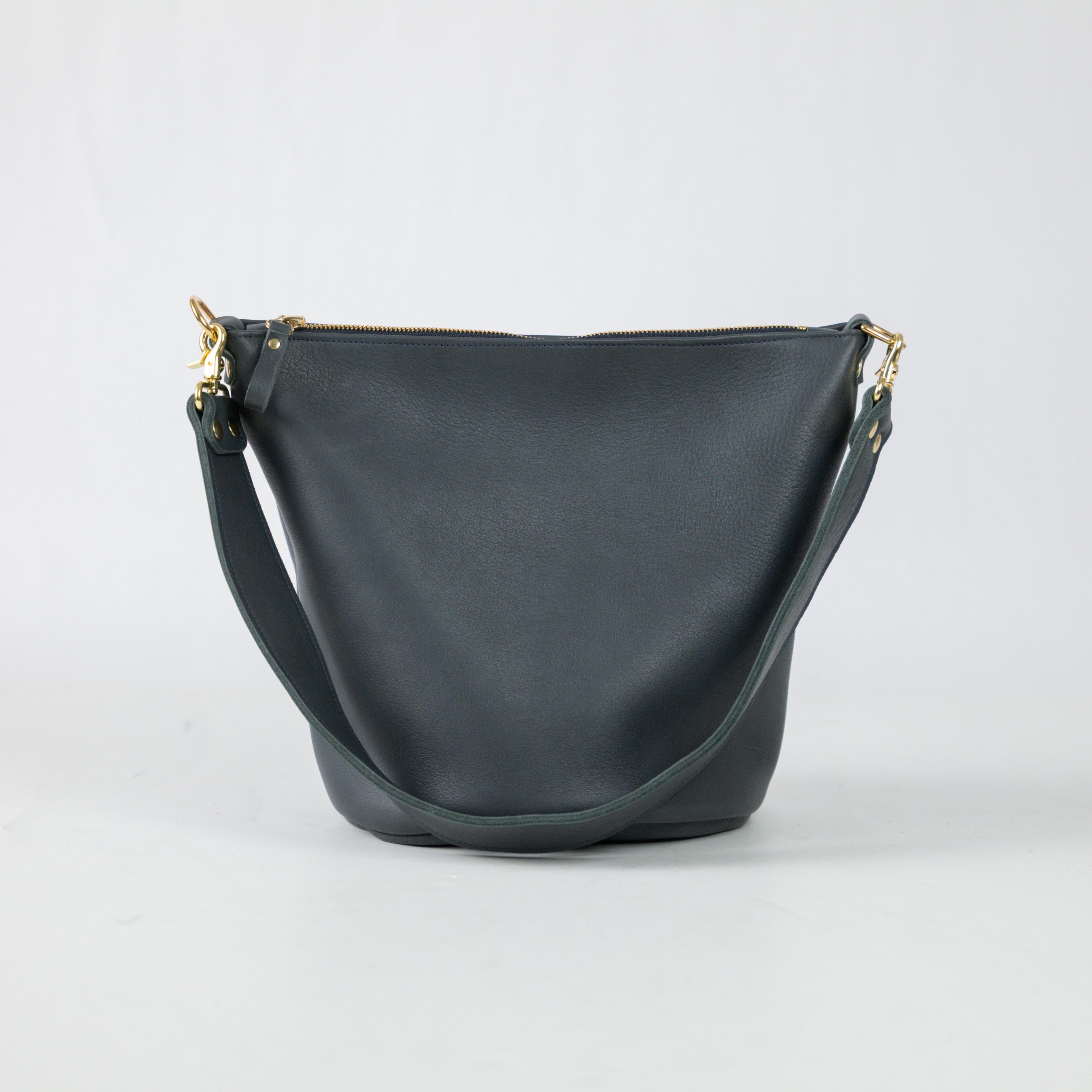 Zip-Top Bucket Bag | Leather Tote Bag KMM & Co – KMM & Co.