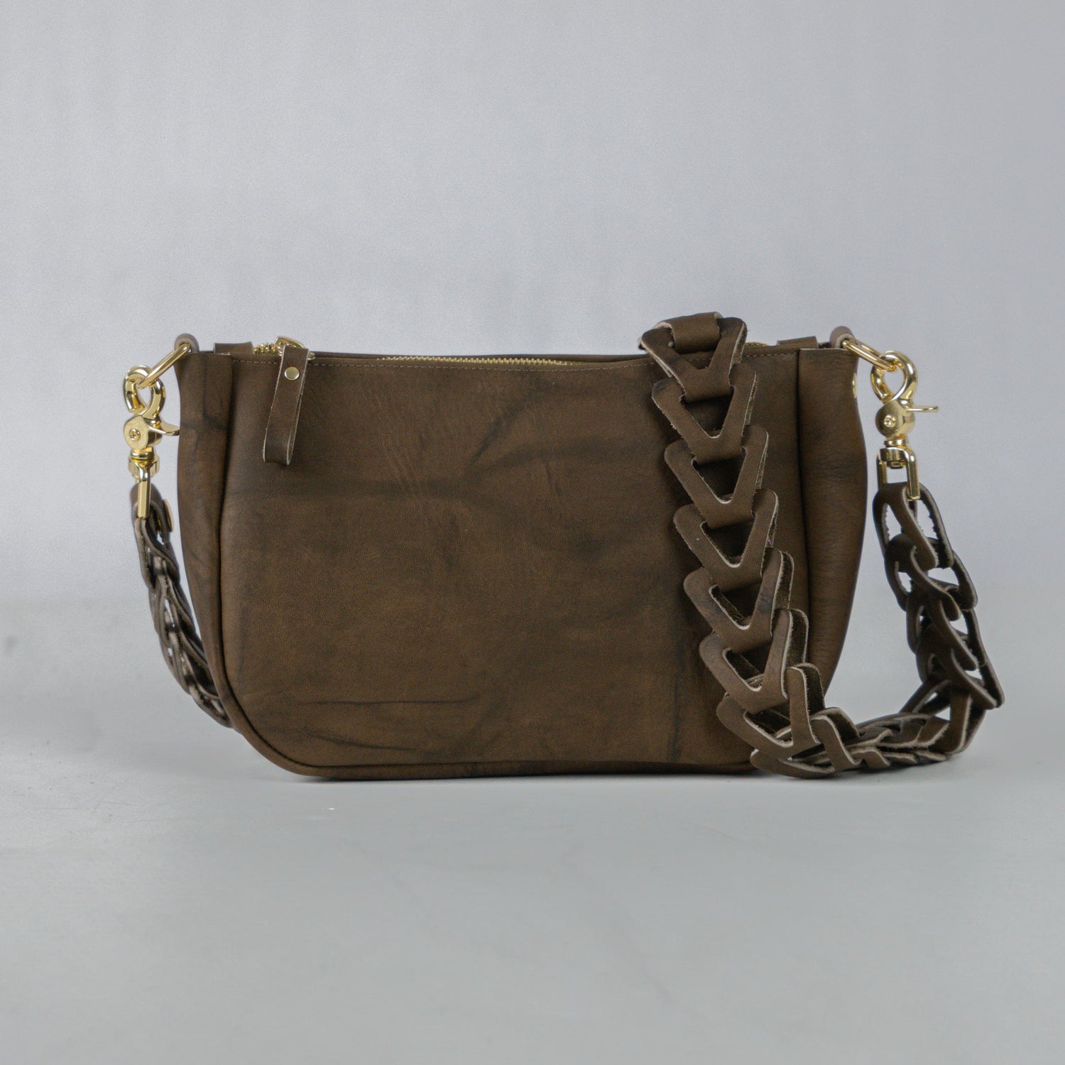 Olive Crunch Crossbody Bag