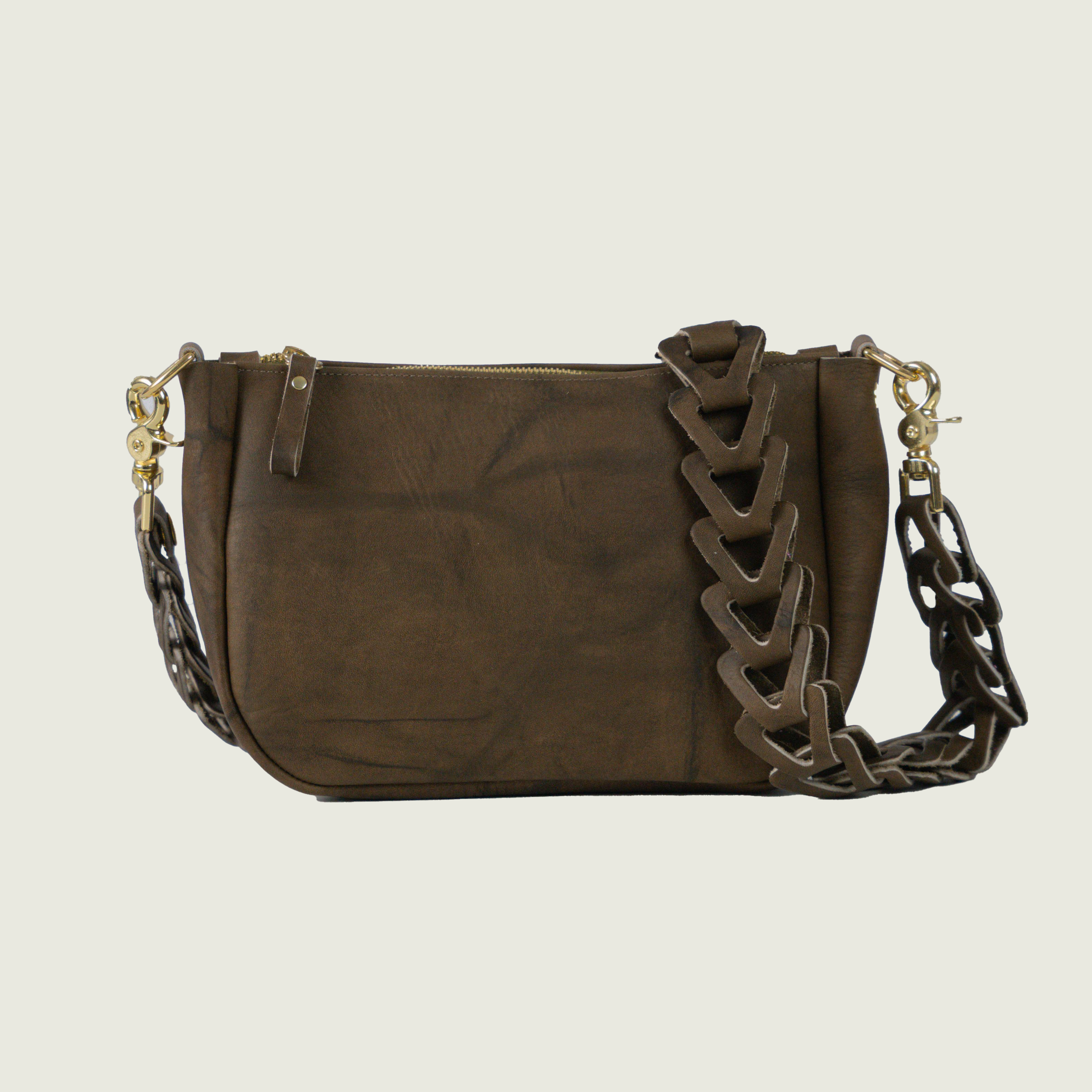 Olive Crunch Crossbody Bag