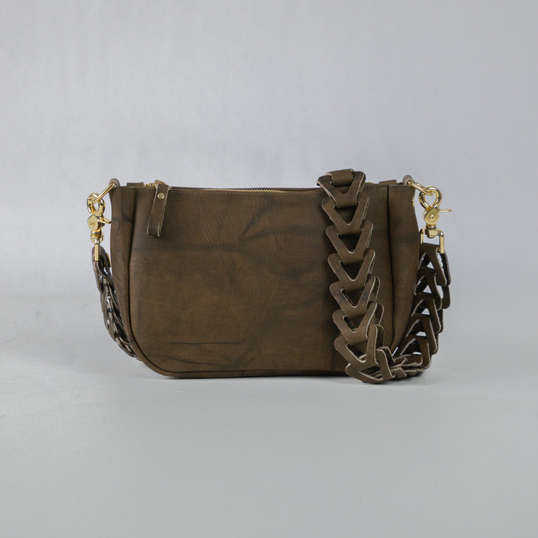 Olive Crunch Medium Crossbody Bag